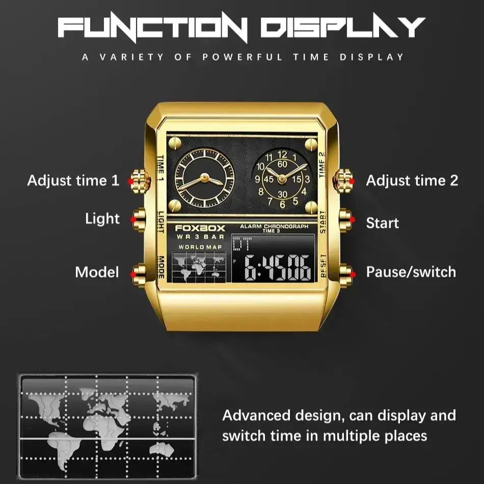 Montre Lige Foxbox à Triple Affichage