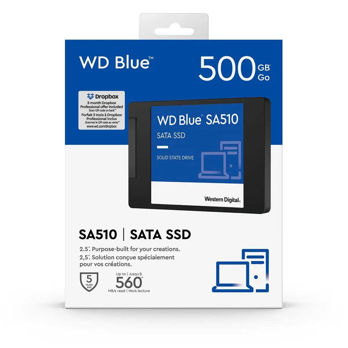 Disque SSD 500 Go WD Blue SA510